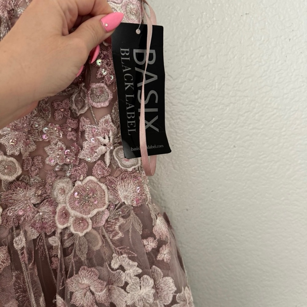 Mauve black label dress with tags